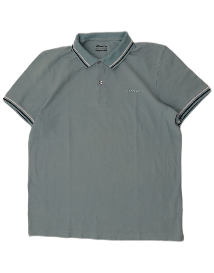 Camisa polo masculina Lotto grande algodão azul