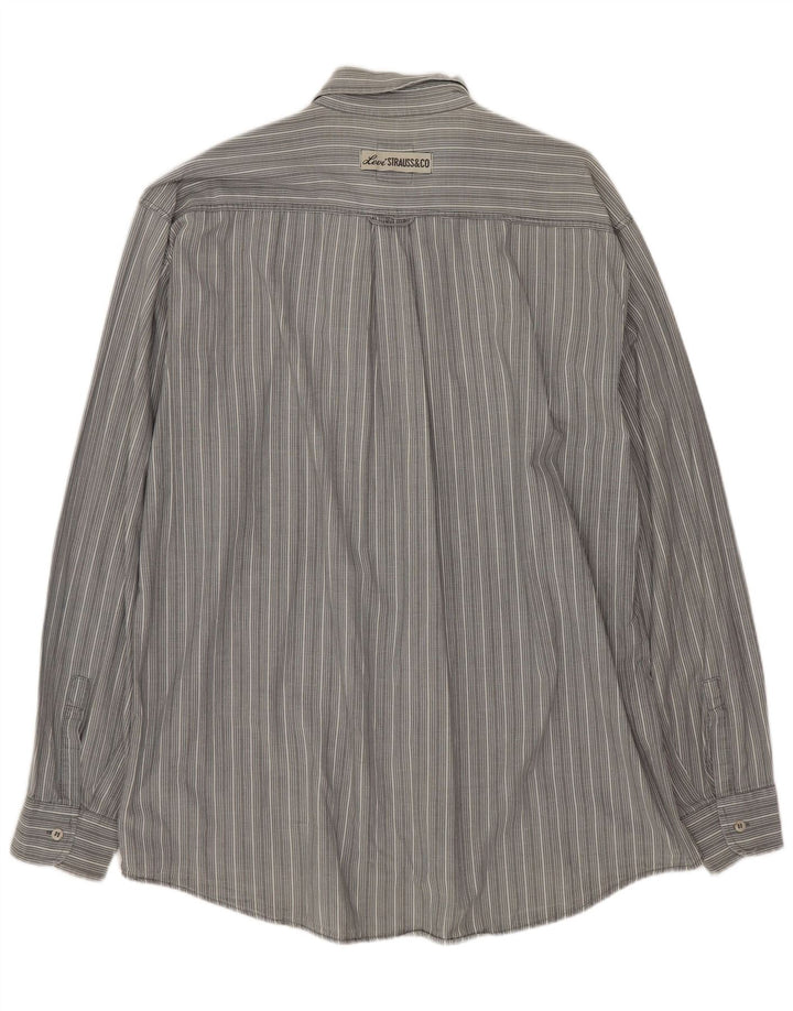 Camisa masculina LEVI'S XL cinza risca de giz
