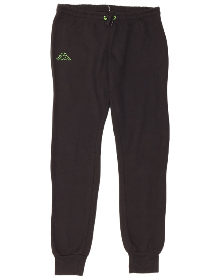 Calça de treino feminina Kappa Joggers grande algodão preto