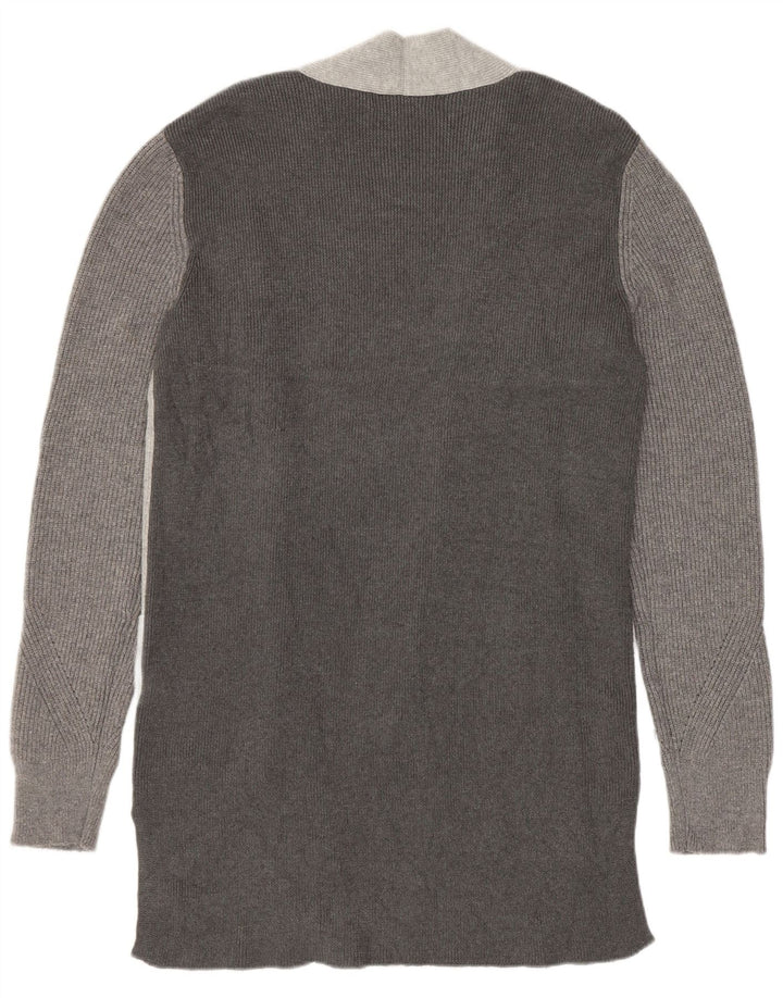 Suéter cardigã feminino Marks & Spencer Longline Reino Unido 10 pequeno cinza