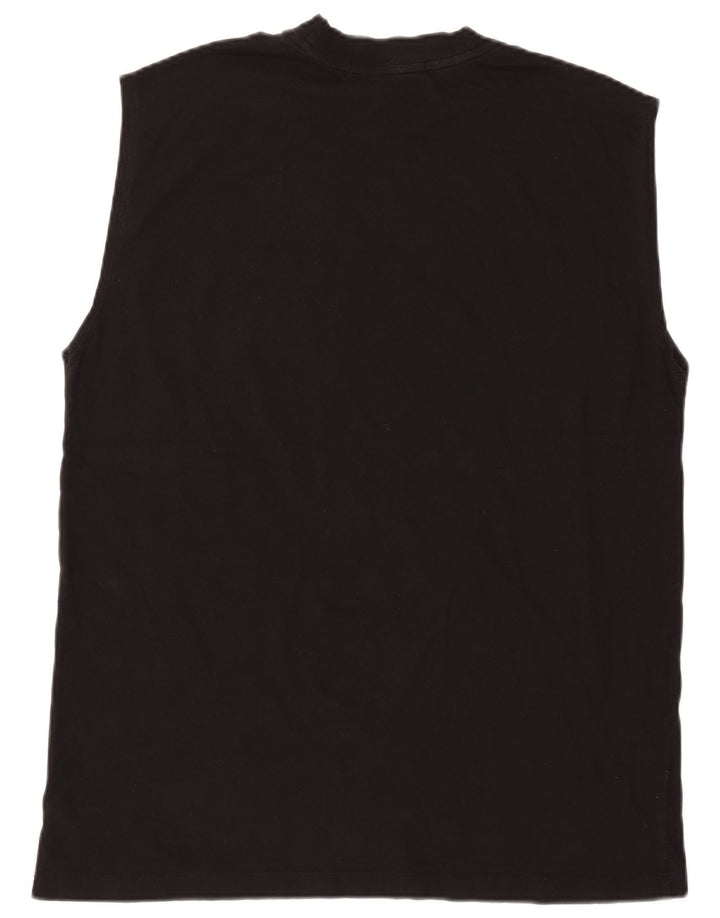 Calvin Klein Jeans Masculino Colete Gráfico Top Médio Algodão Preto