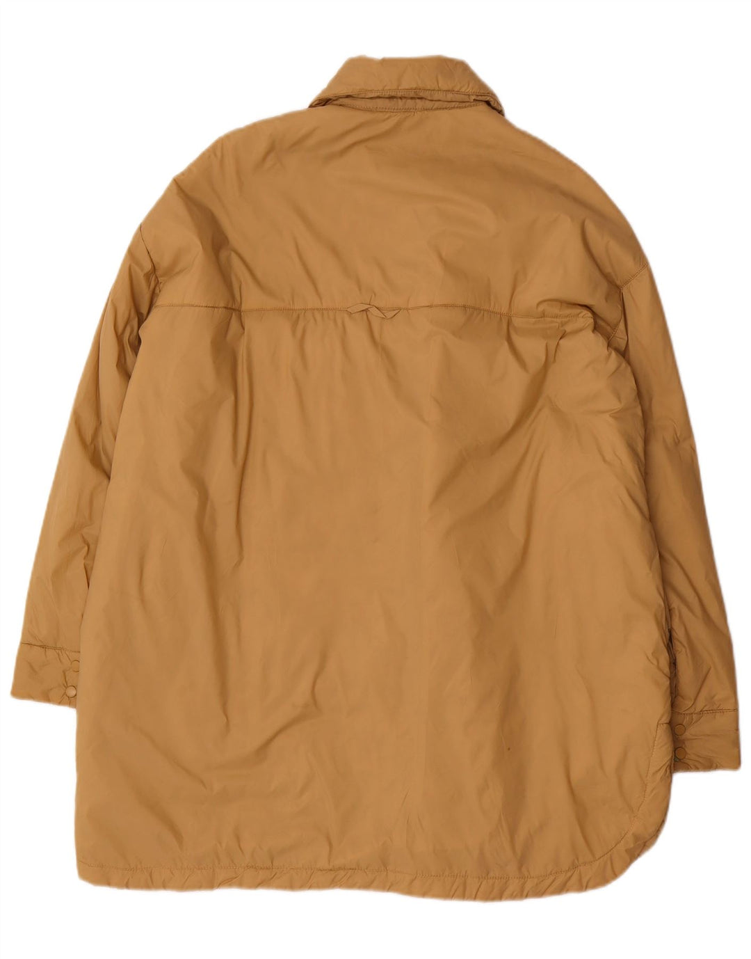 Casaco acolchoado oversized feminino Zara UK 10 pequeno poliéster bege