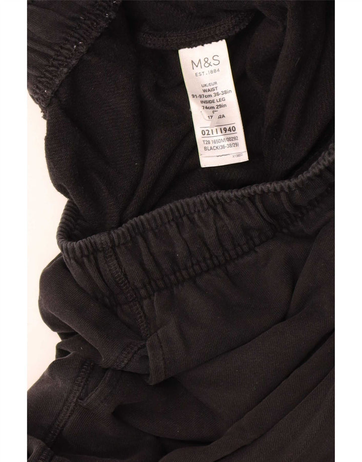 Calça de treino masculina Marks & Spencer XL algodão preto