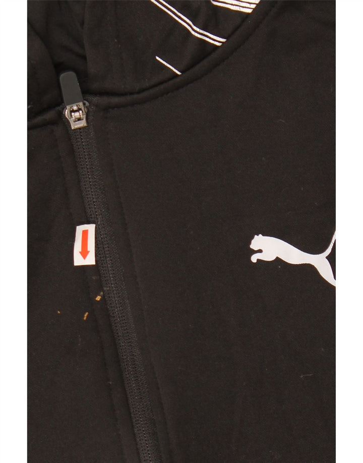 Suéter PUMA Boys Graphic Zip com capuz 10-11 anos médio preto poliéster