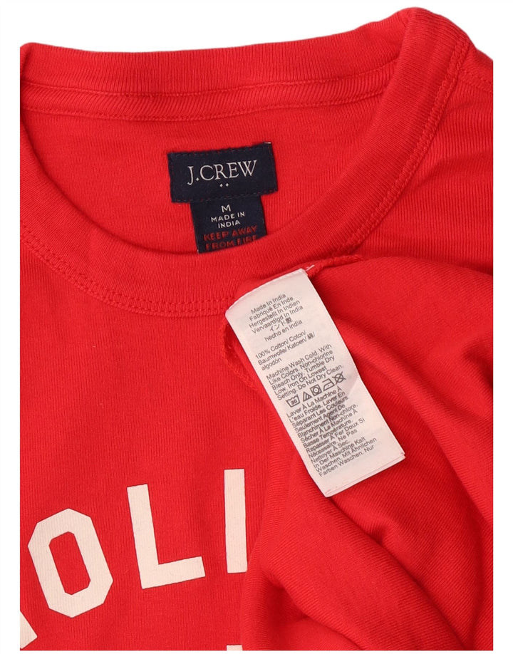 J. Crew Top gráfico masculino manga comprida médio algodão vermelho