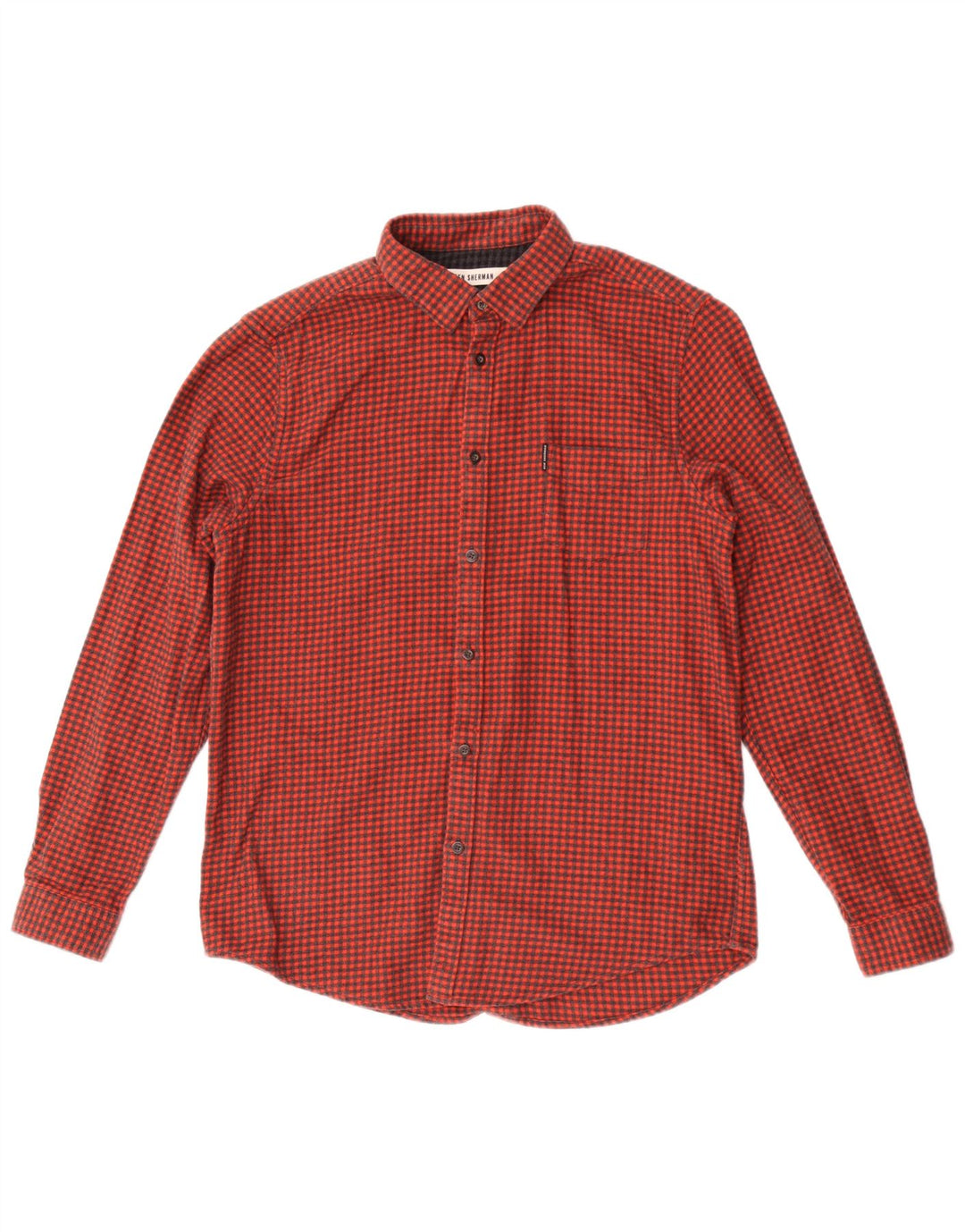 Camisa masculina de flanela Ben Sherman grande algodão houndstooth vermelho