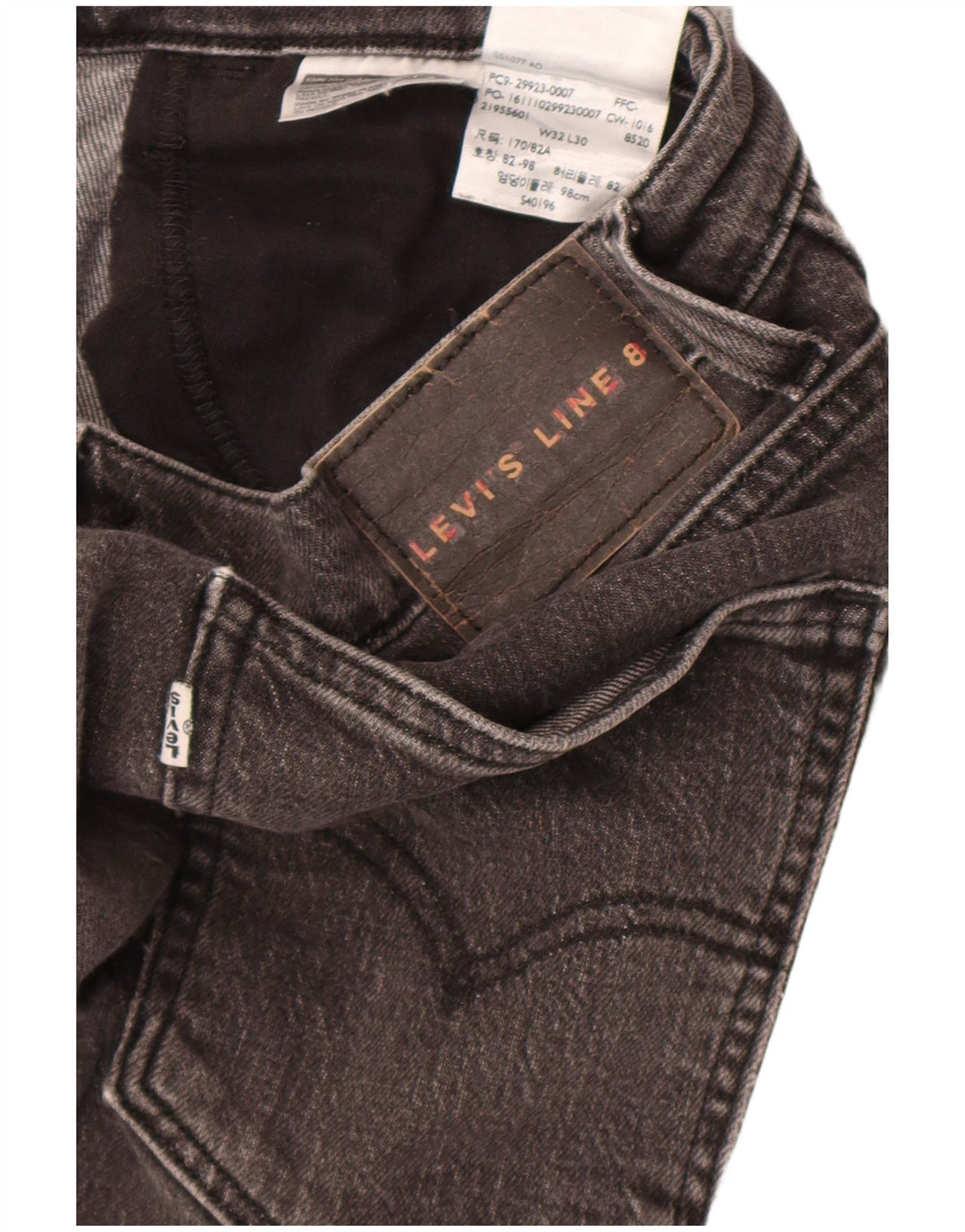 Levi's Masculino Line 8 Slim Jeans W32 L30 Cinza Algodão