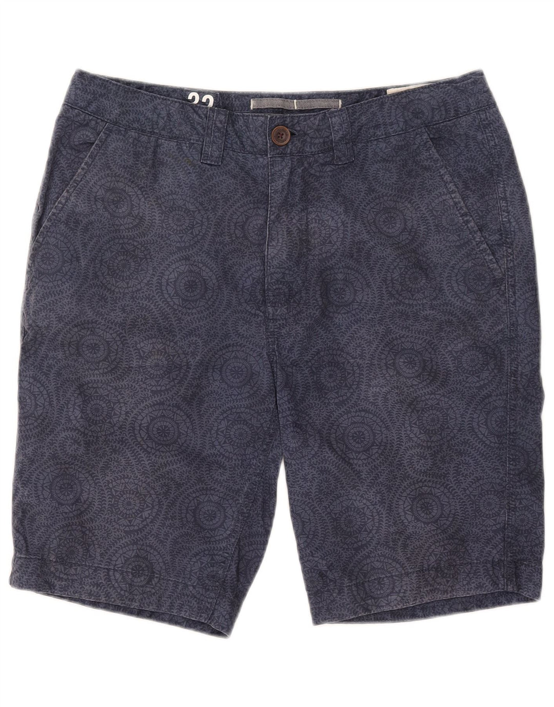 Shorts Chino Masculino Fat Face W32 Algodão Floral Azul Marinho Médio