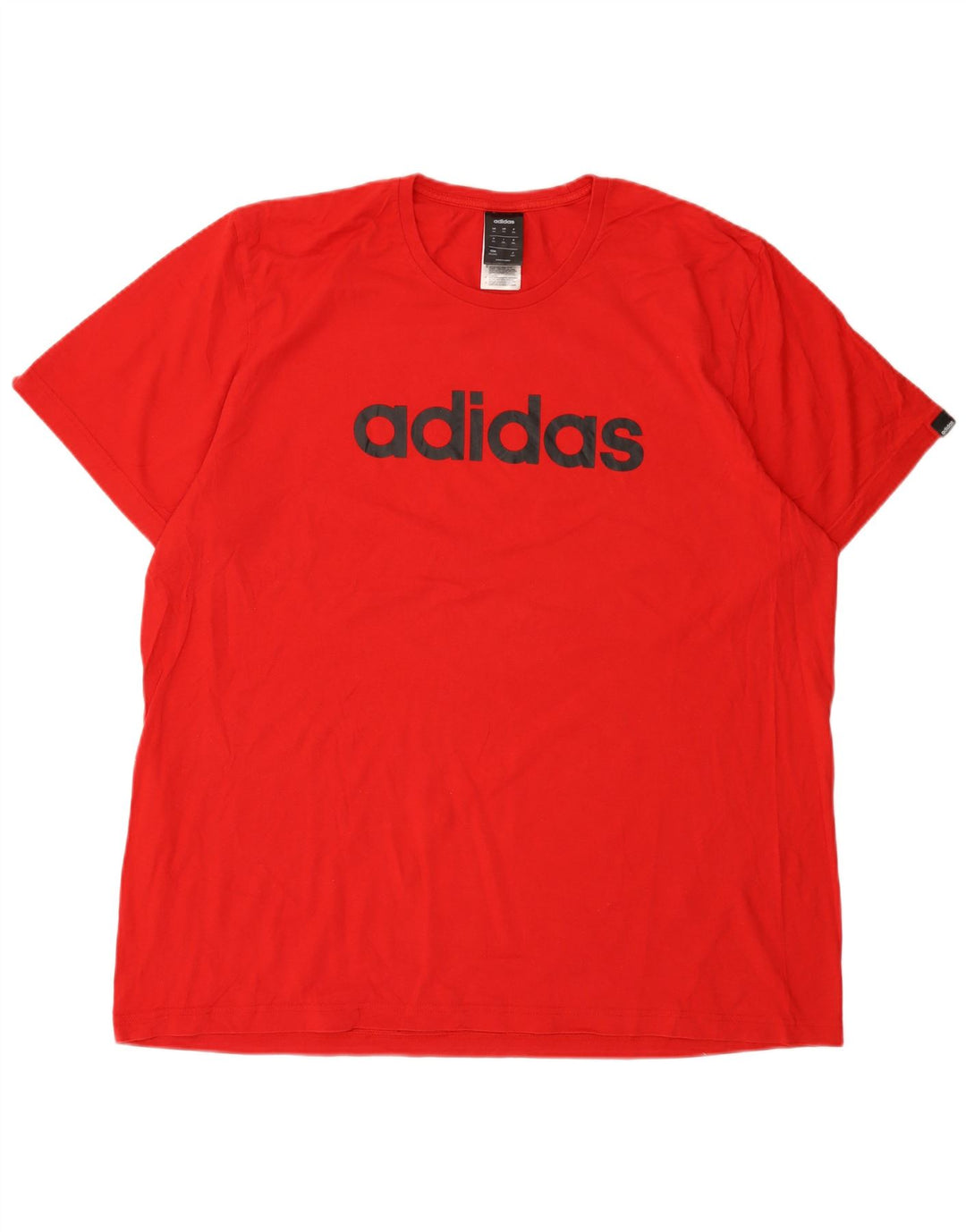 Adidas Mens Graphic T-Shirt Top 2XL Algodão Vermelho
