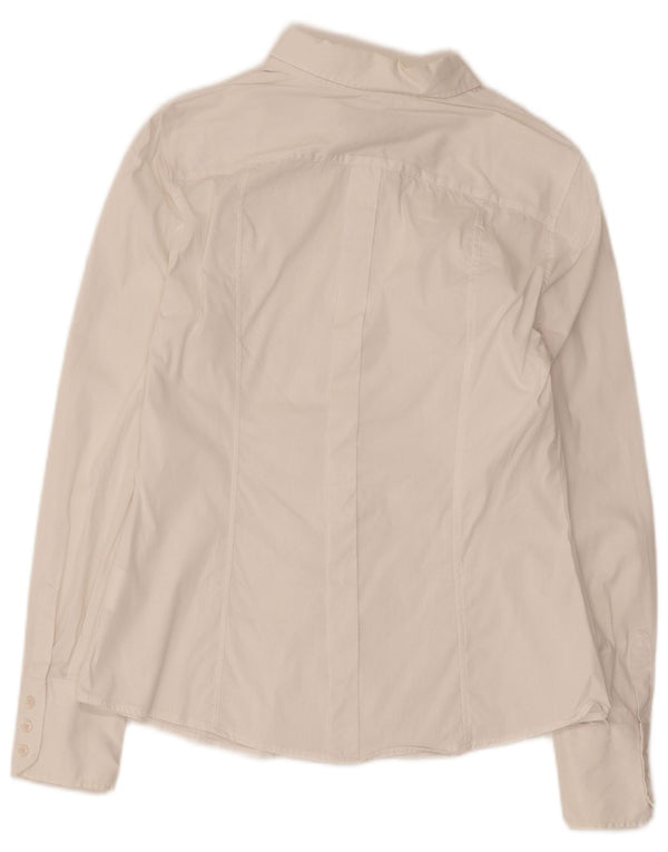 Camisa feminina Trussardi Jeans IT 44 médio algodão branco