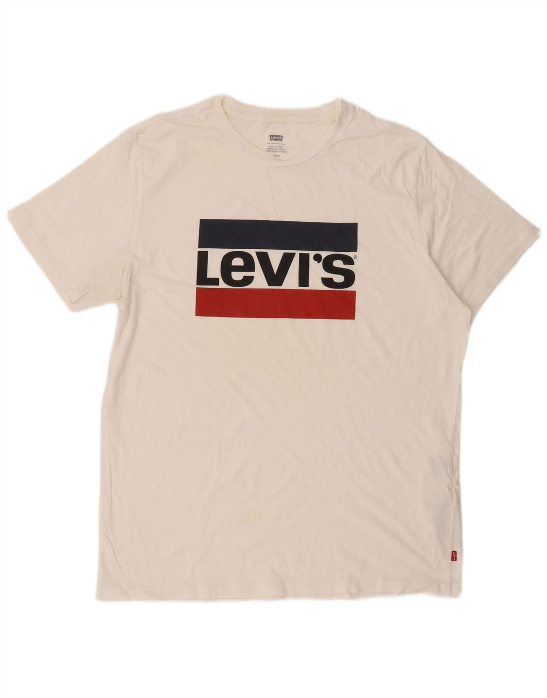 Camiseta gráfica masculina LEVI'S grande algodão branco