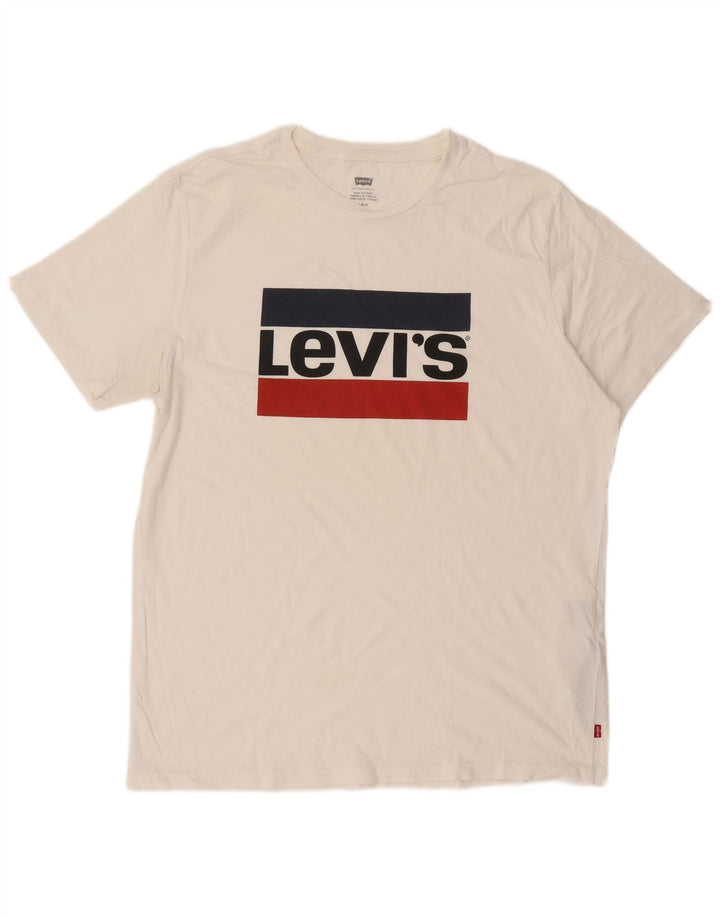 Camiseta gráfica masculina LEVI'S grande algodão branco