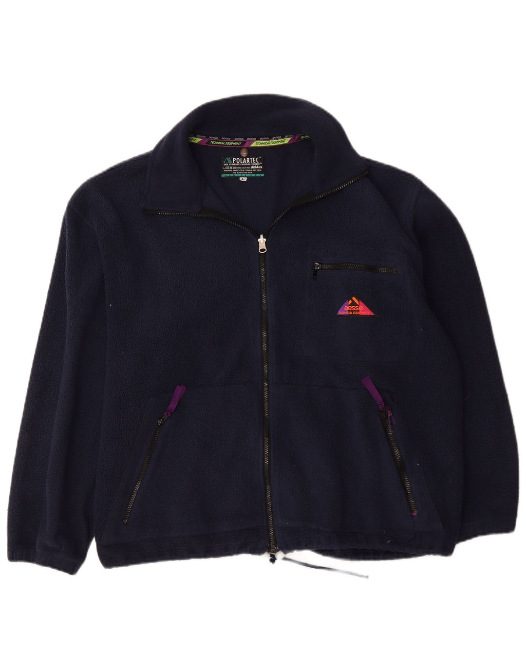 Jaqueta de lã masculina Aesse UK 40 grande poliéster azul marinho