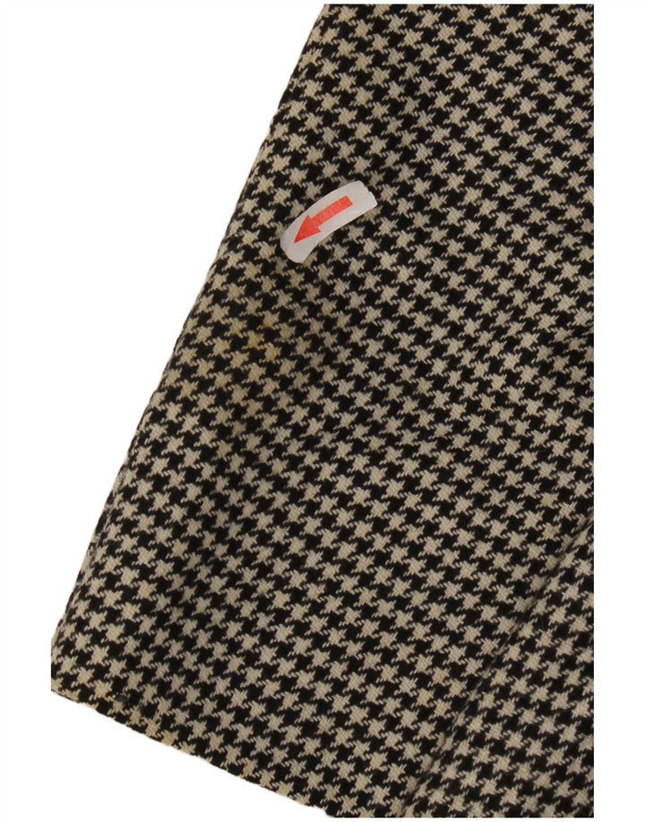 Jaqueta Blazer Longa Masculina Marks & Spencer Reino Unido 40 Médio Preto Houndstooth