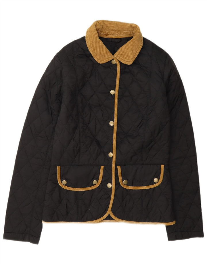 Jaqueta acolchoada feminina Barbour UK 6 XS cinza Colourblock poliamida