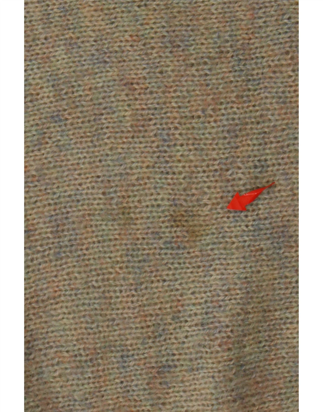 Suéter feminino VINTAGE com gola canoa Reino Unido 14 grande multicolorido manchado