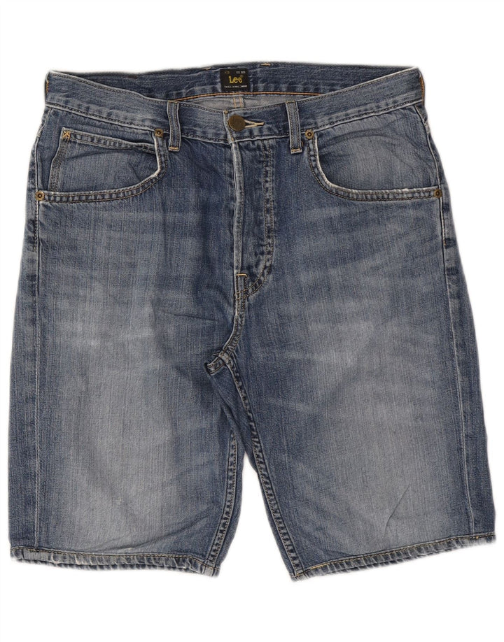 Shorts jeans curto masculino Lee com 5 bolsos W30 algodão azul médio