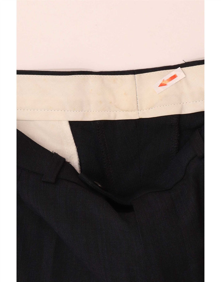 Calça masculina Marks & Spencer Pegged Suit W34 L33 azul marinho poliéster