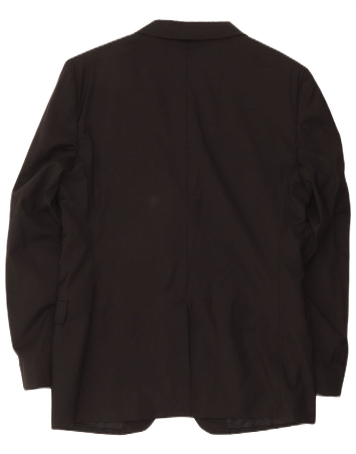 Jaqueta blazer masculina Massimo Dutti com 2 botões EU 54 XL lã preta
