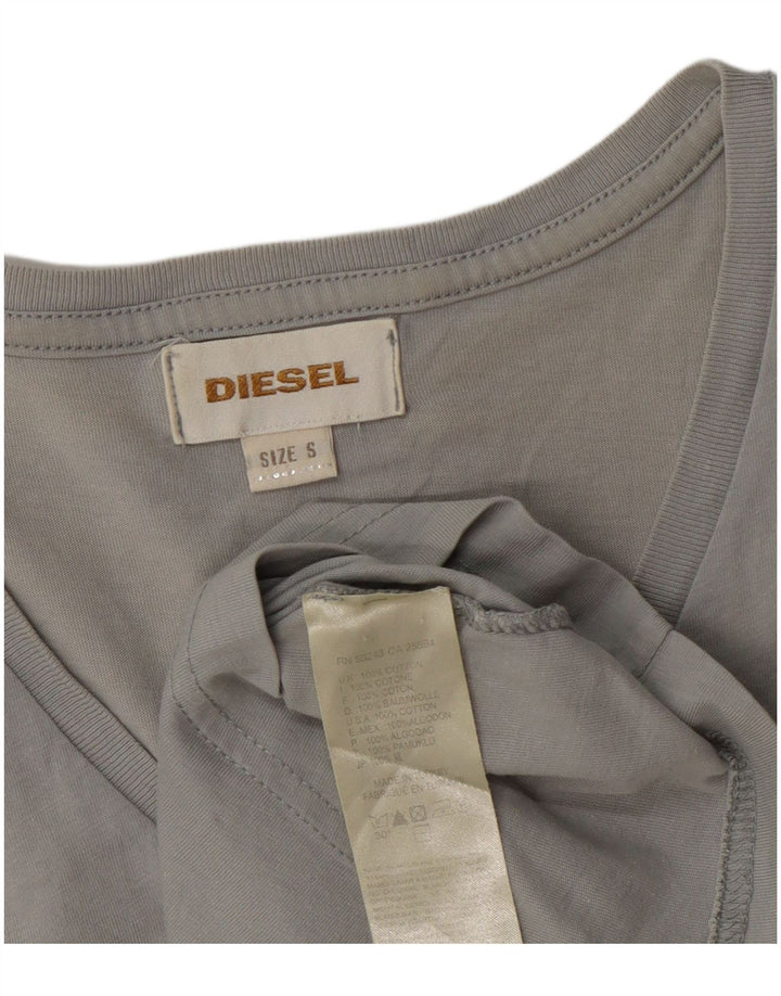 Camiseta masculina Diesel Top pequeno algodão cinza