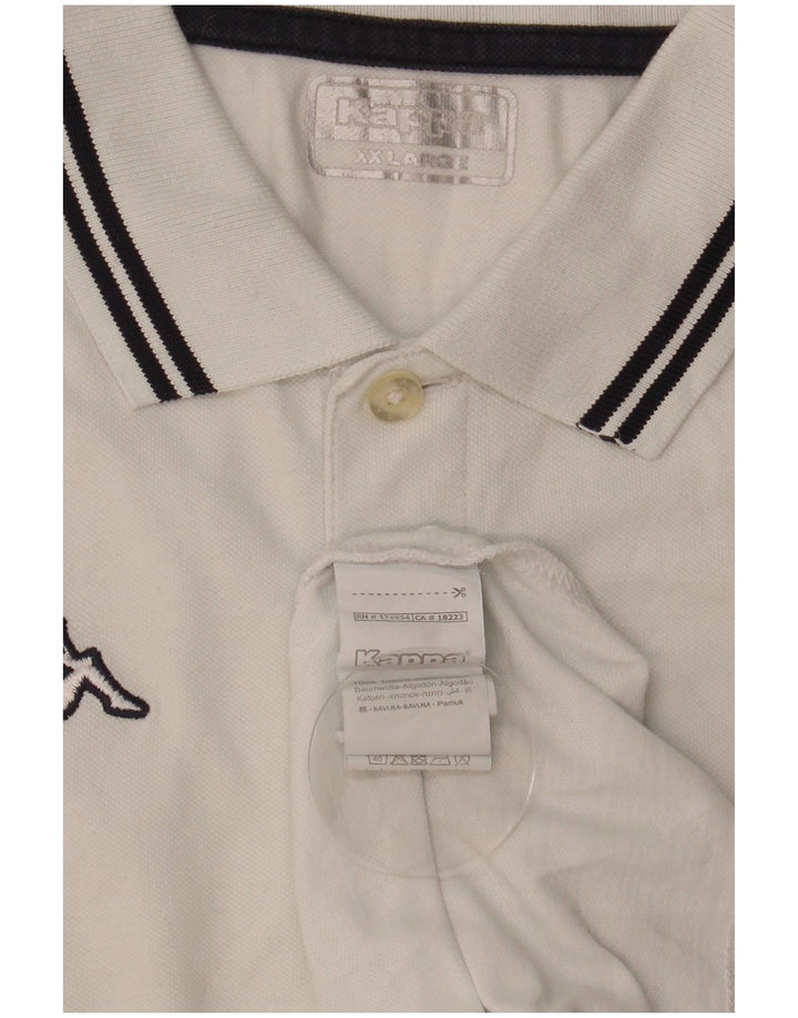 Camisa polo masculina KAPPA 2XL algodão branco