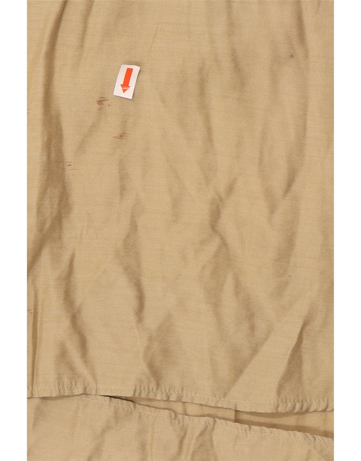 Pulôver masculino vintage de manga curta Camisa de algodão bege grande