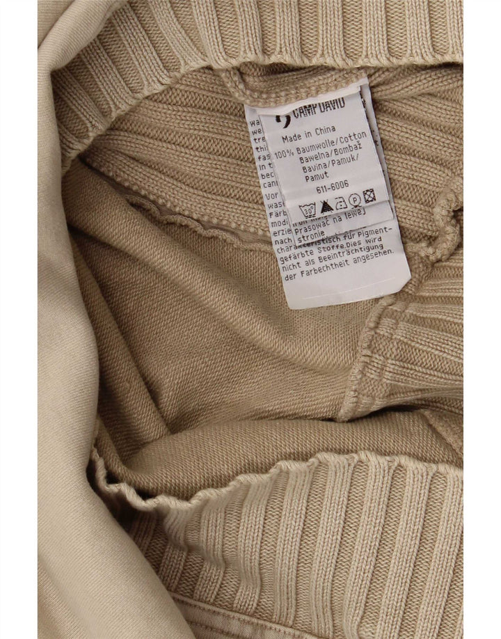 Suéter masculino Camp David com gola redonda 2XL algodão bege