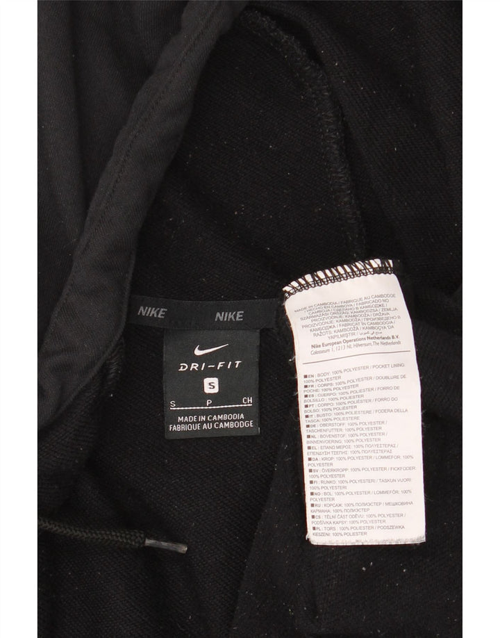Suéter Nike masculino Dri Fit Graphic Zip com capuz pequeno poliéster preto