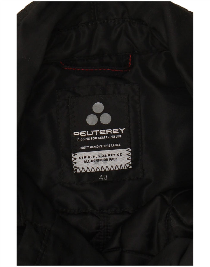Casaco feminino PEUTEREY com peito duplo IT 40 pequeno poliéster preto