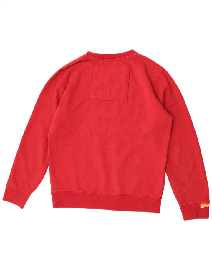 Superdry moletom gráfico masculino jumper grande algodão vermelho