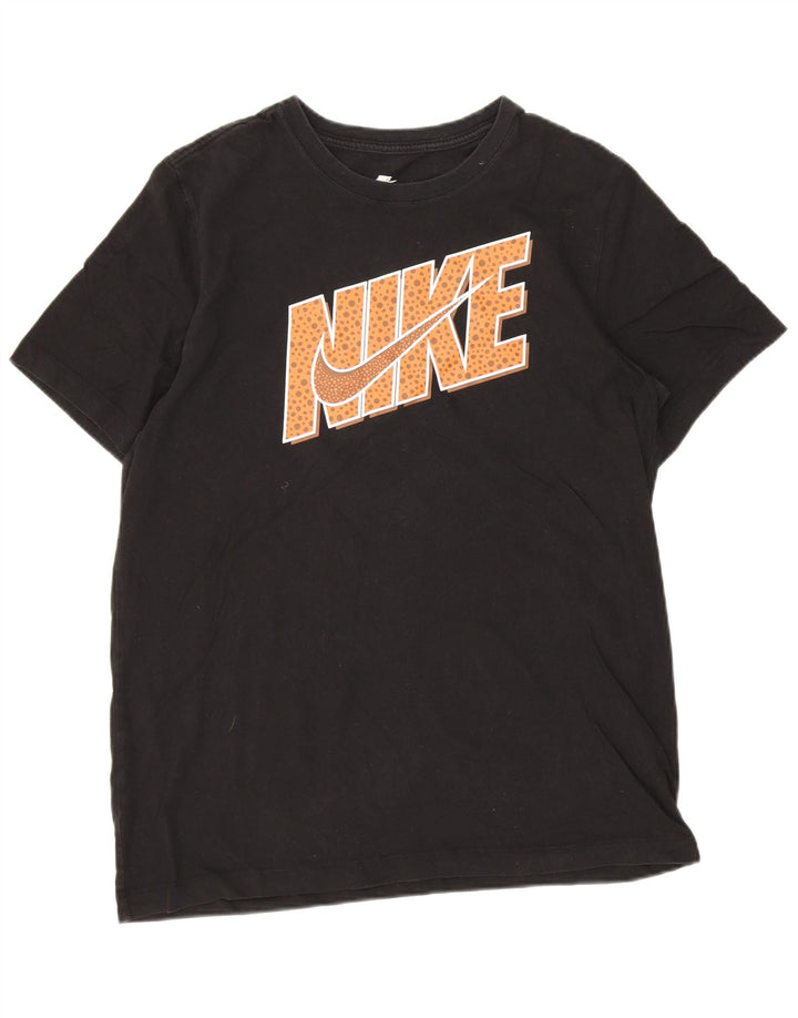 Camiseta gráfica masculina Nike grande algodão preto