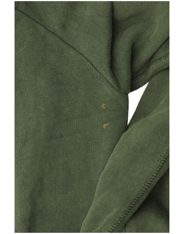 Suéter masculino SUPERDRY com capuz e zíper gráfico médio cáqui