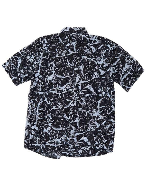 Camisa masculina de manga curta Carhartt médio azul marinho floral algodão
