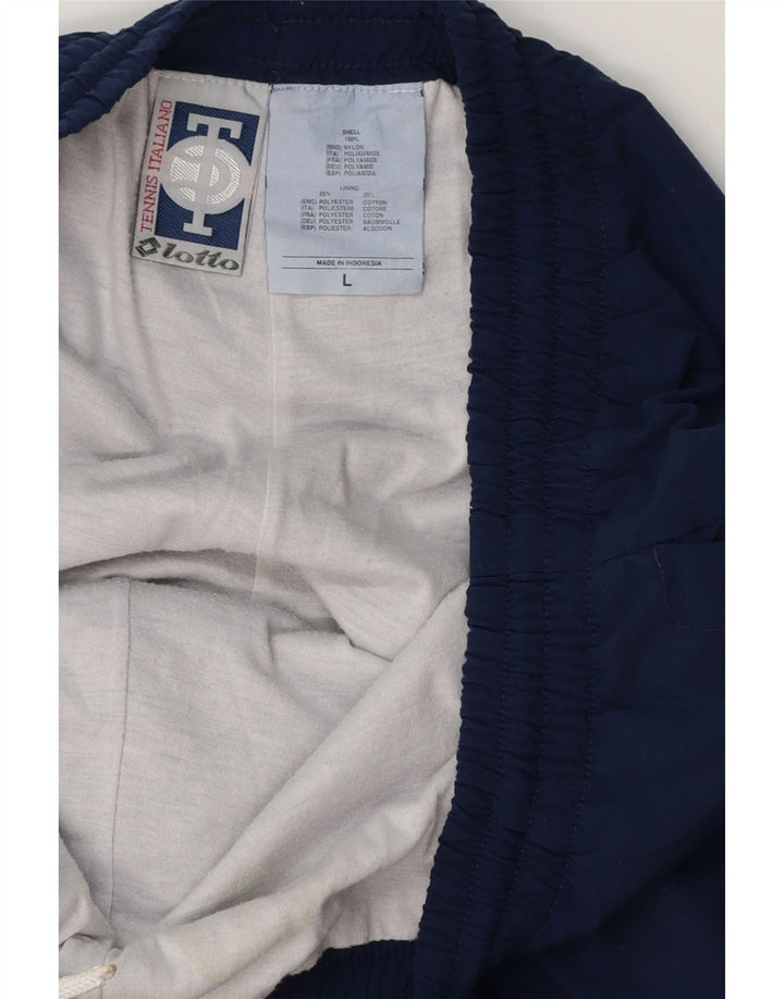LOTTO Calça de treino masculina Joggers grande poliéster azul marinho