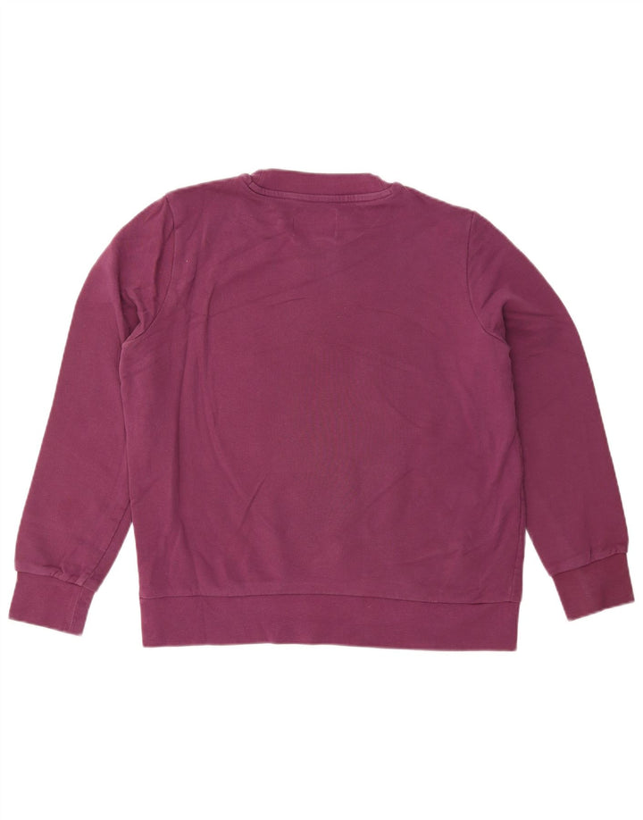 CALVIN KLEIN JEANS moletom gráfico feminino jumper UK 16 grande roxo