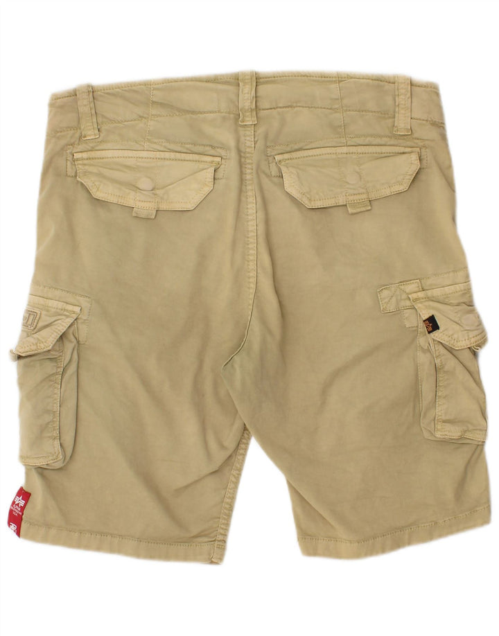 Alpha Industries Mens Cargo Shorts W32 Médio Bege
