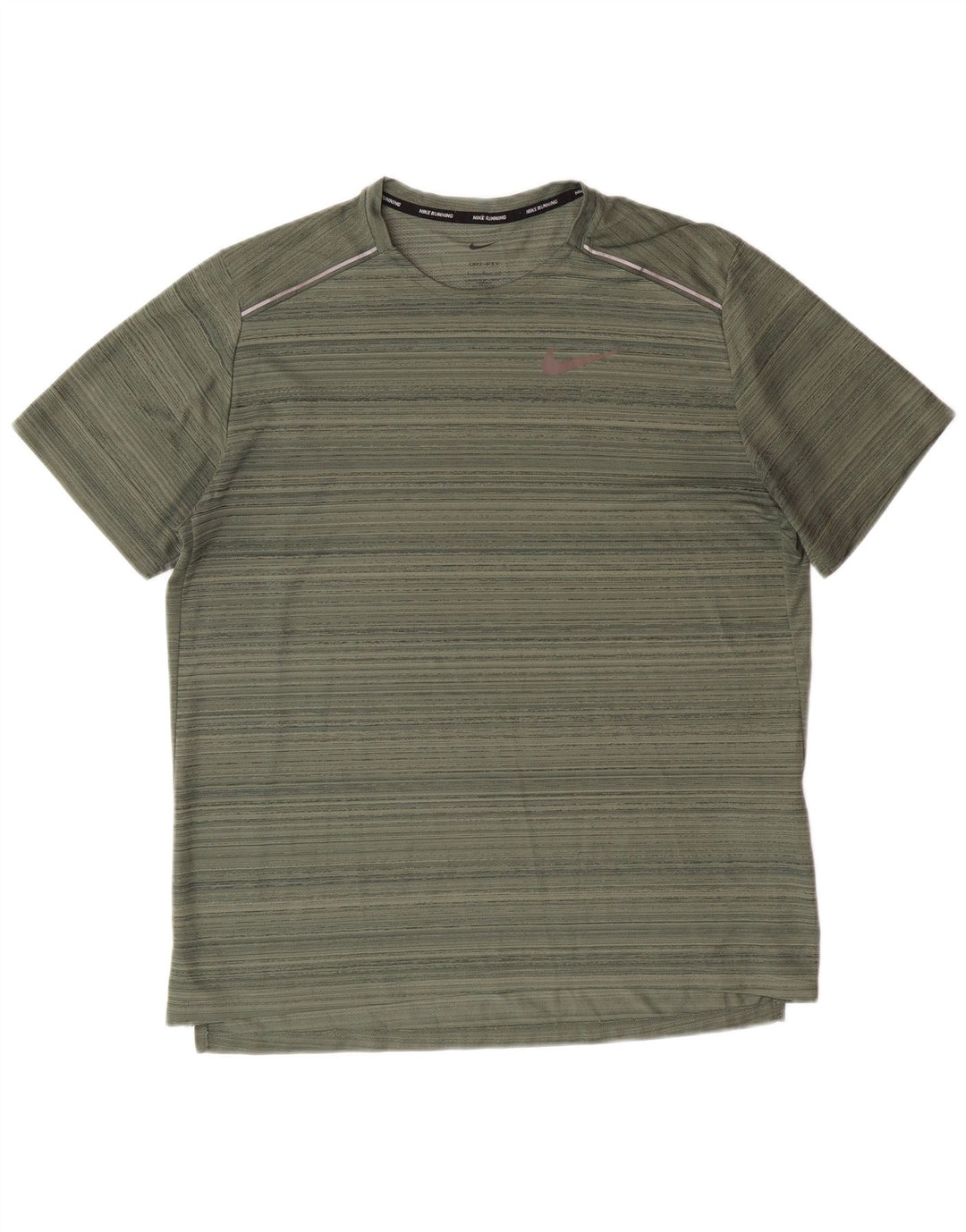 Camiseta masculina Nike Dri Fit grande poliéster listrado verde