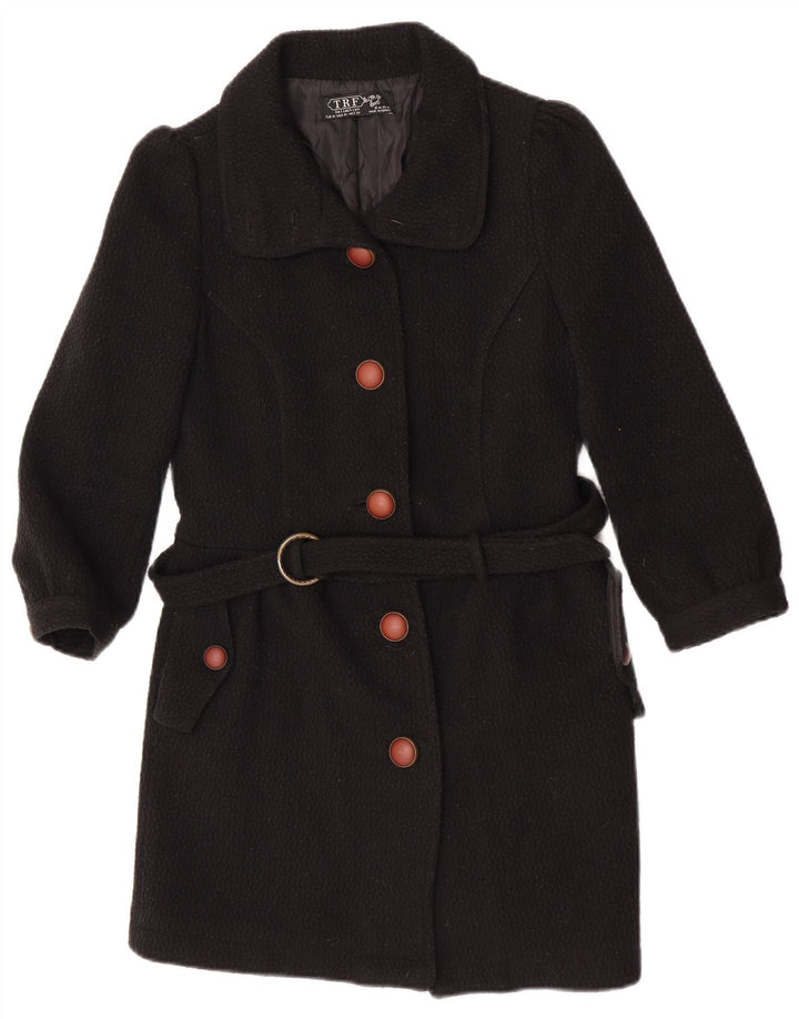 Sobretudo feminino Zara UK 12 acrílico preto médio