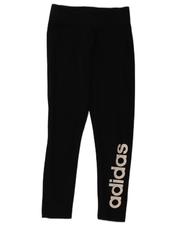 Adidas Womens Graphic Leggings UK 8/10 Pequeno Algodão Preto