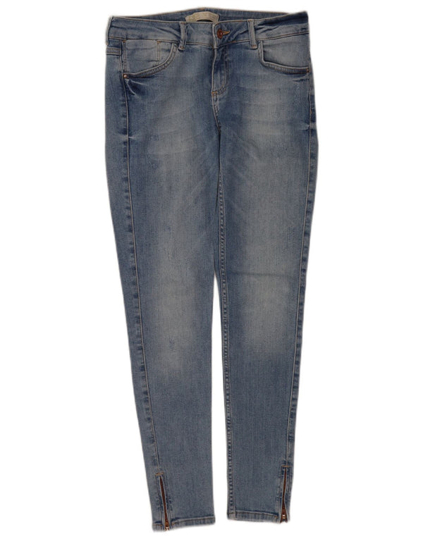 Zara Jeans Skinny Feminino UE 38 Pequeno W28 L28 Azul