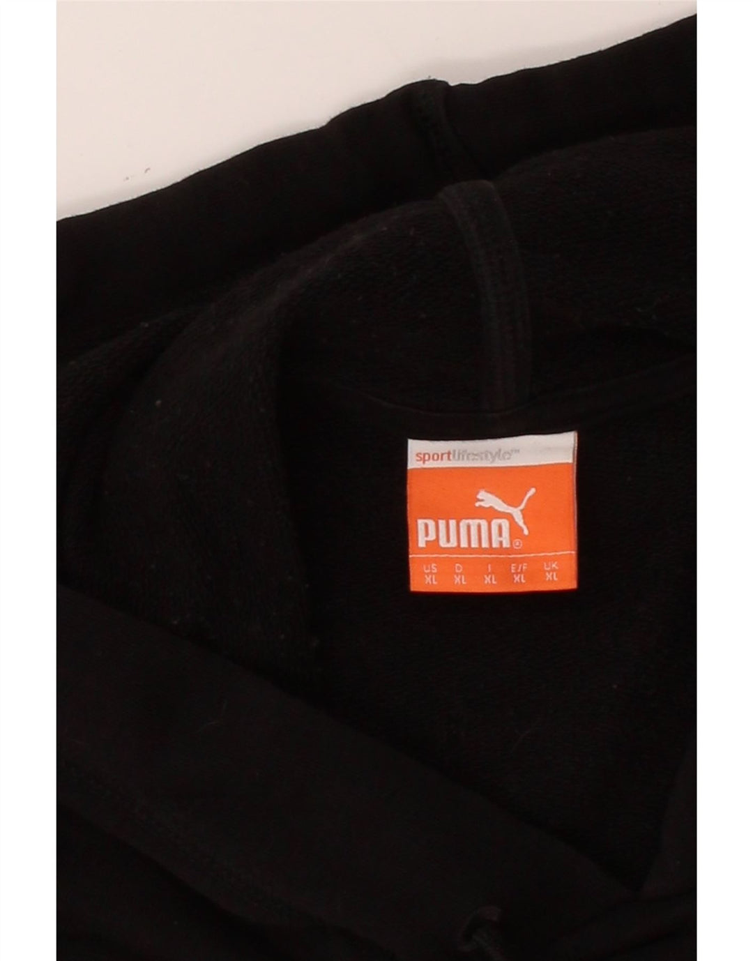 PUMA Mens BVB Dortmund Graphic Hoodie Jumper XL Black Cotton Vintage Puma and Second-Hand Puma from Messina Hembry 