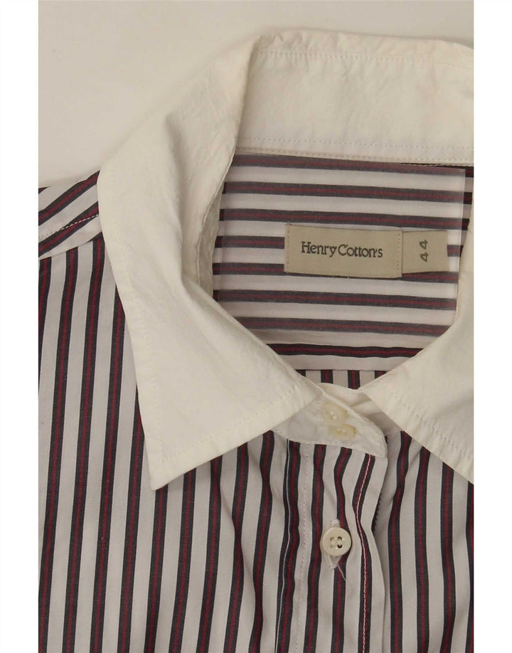 Camisa feminina Henry Cottons IT 44 risca de giz branca média