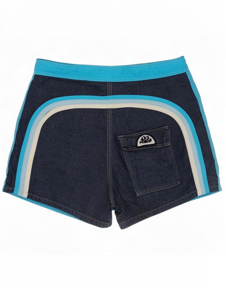 Shorts de natação masculino Sundek pequeno azul colorblock nylon