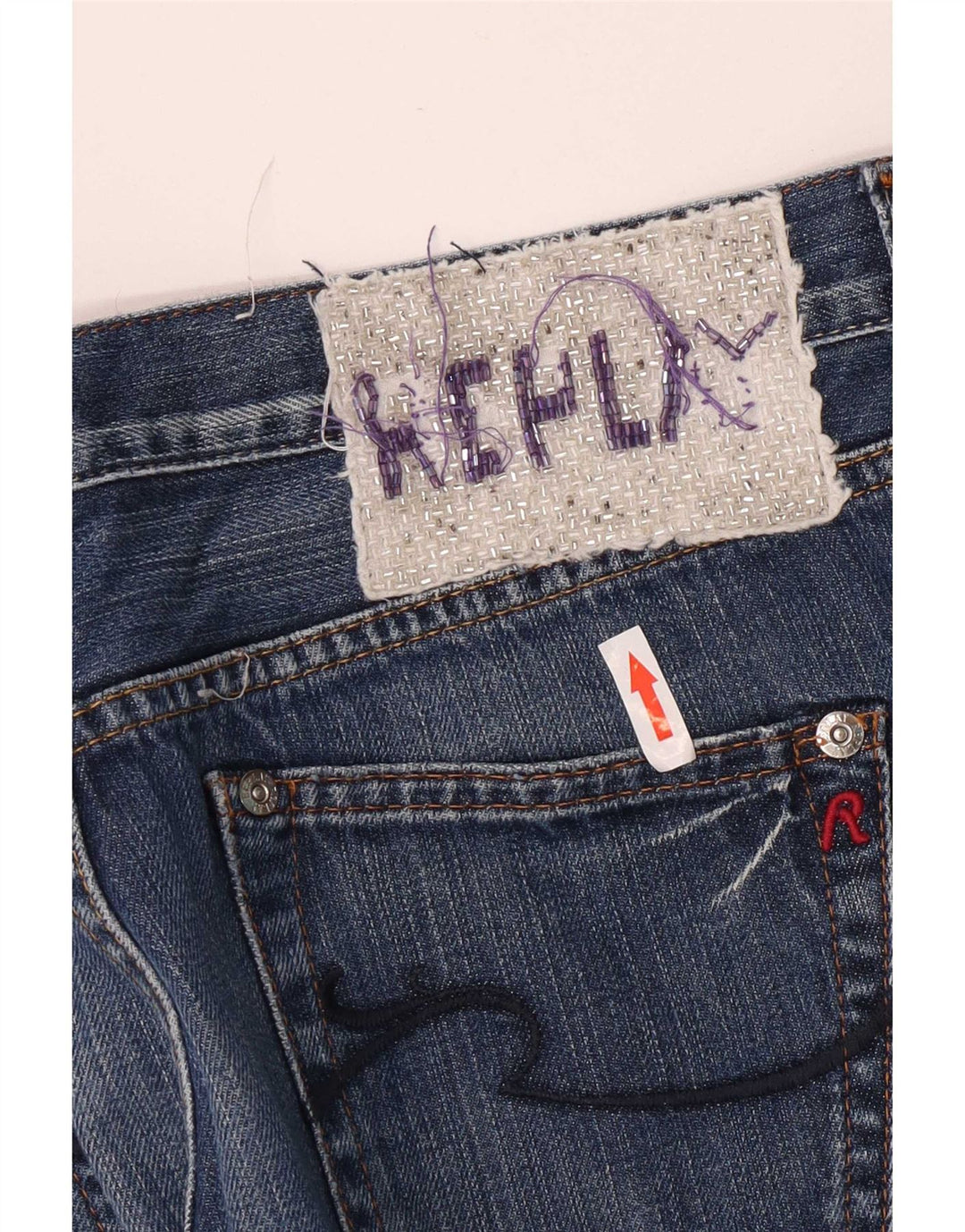 Replay Jeans reto feminino W32 L34 azul algodão