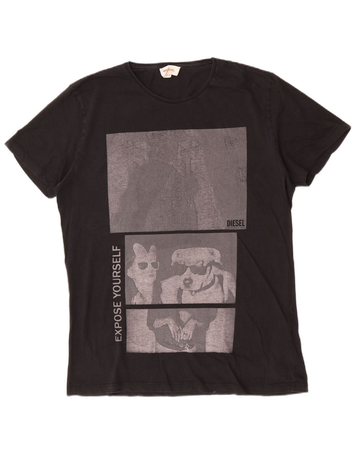 Diesel Camiseta Masculina Graphic Top XL Preto