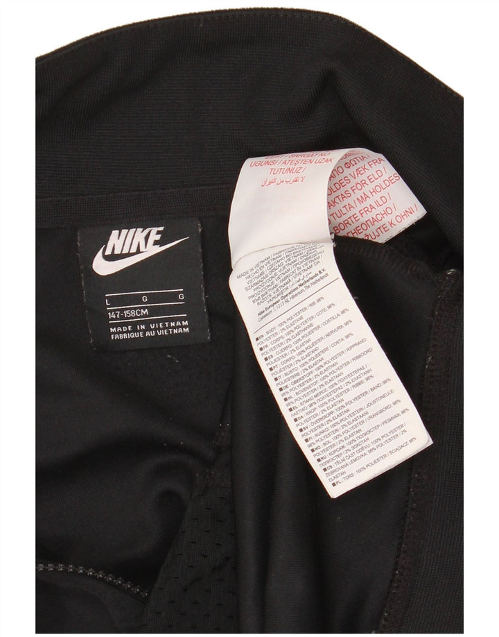 NIKE Meninos Loose Fit Tracksuit Top Jacket 12-13 Anos Grande Preto