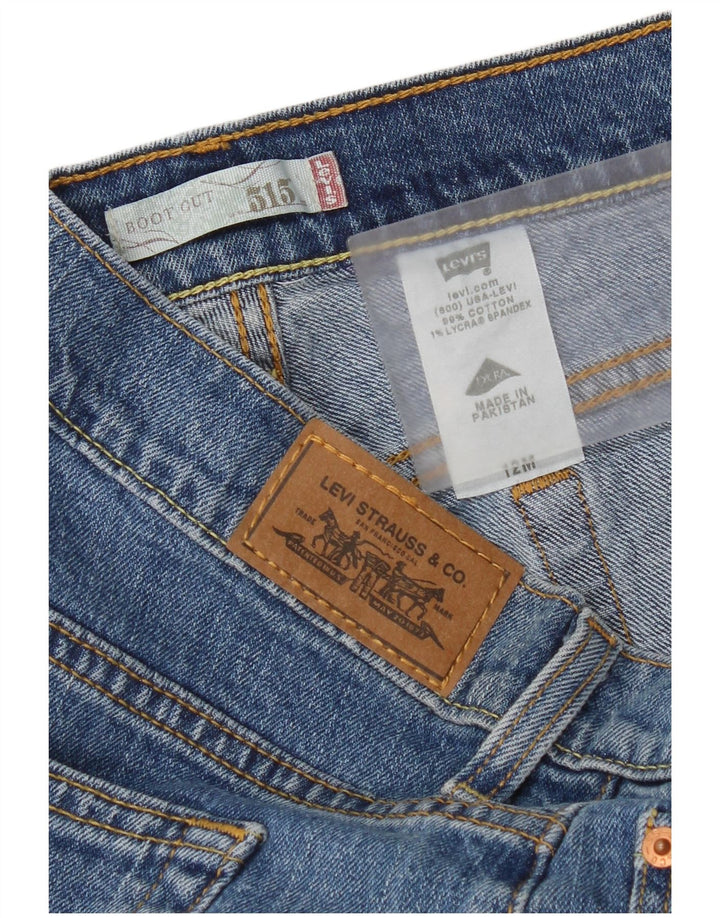 Calça jeans feminina Levi's 515 Bootcut US 12 grande W34 L32 azul algodão