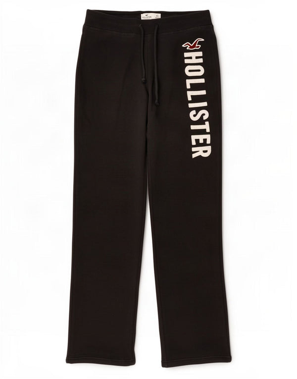 Calça feminina Hollister com estampa gráfica UK 6 XS algodão preto