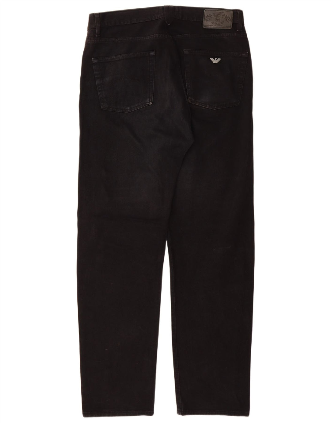 Calça jeans reta masculina Armani W34 L33 algodão preto