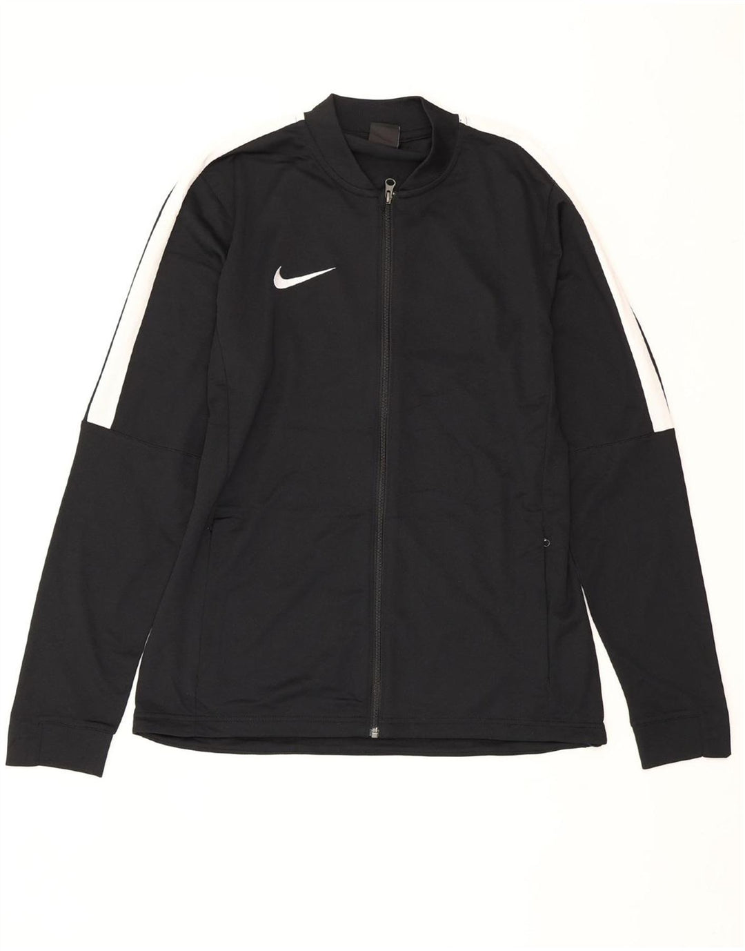 NIKE Masculino Dri Fit Tracksuit Top Jaqueta Grande Preto Colourblock Poliéster